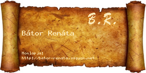 Bátor Renáta névjegykártya